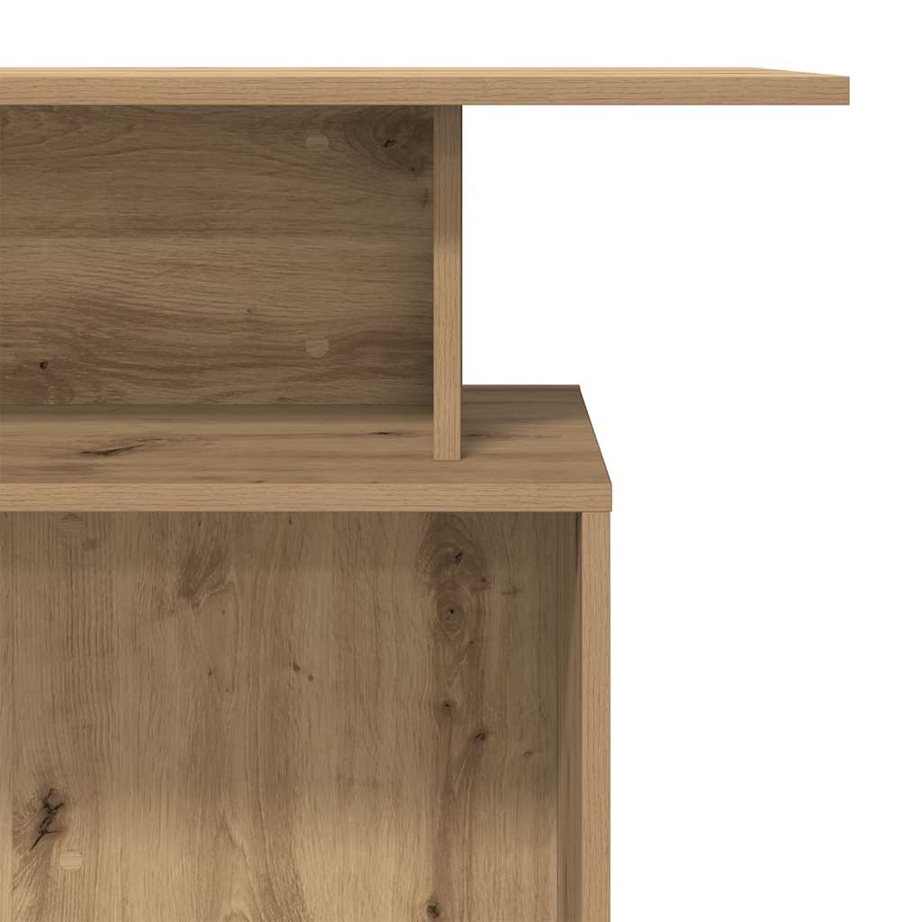 Reception Desk Artisan Oak Engineered Wood 39.4 in Reception Desk