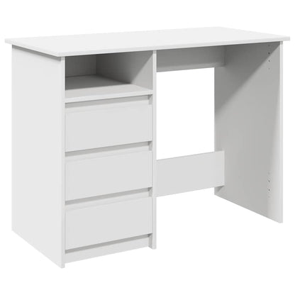 Desk White Engineered wood Large Desk Rectangular Modern