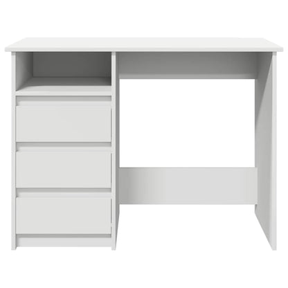 Desk White Engineered wood Large Desk Rectangular Modern