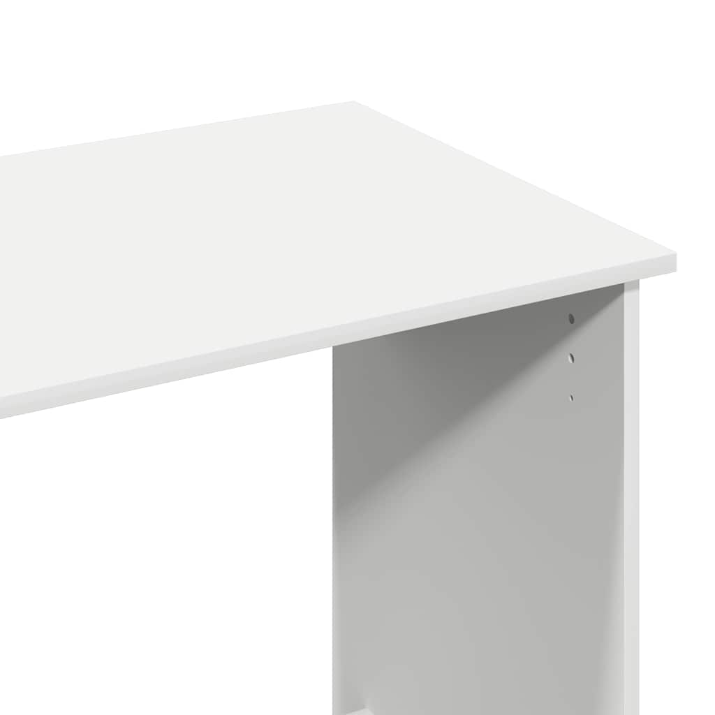 Desk White Engineered wood Large Desk Rectangular Modern