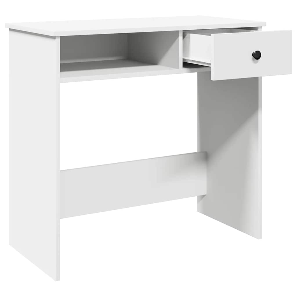 Desk White Engineered wood Medium Computer Desk Rectangular