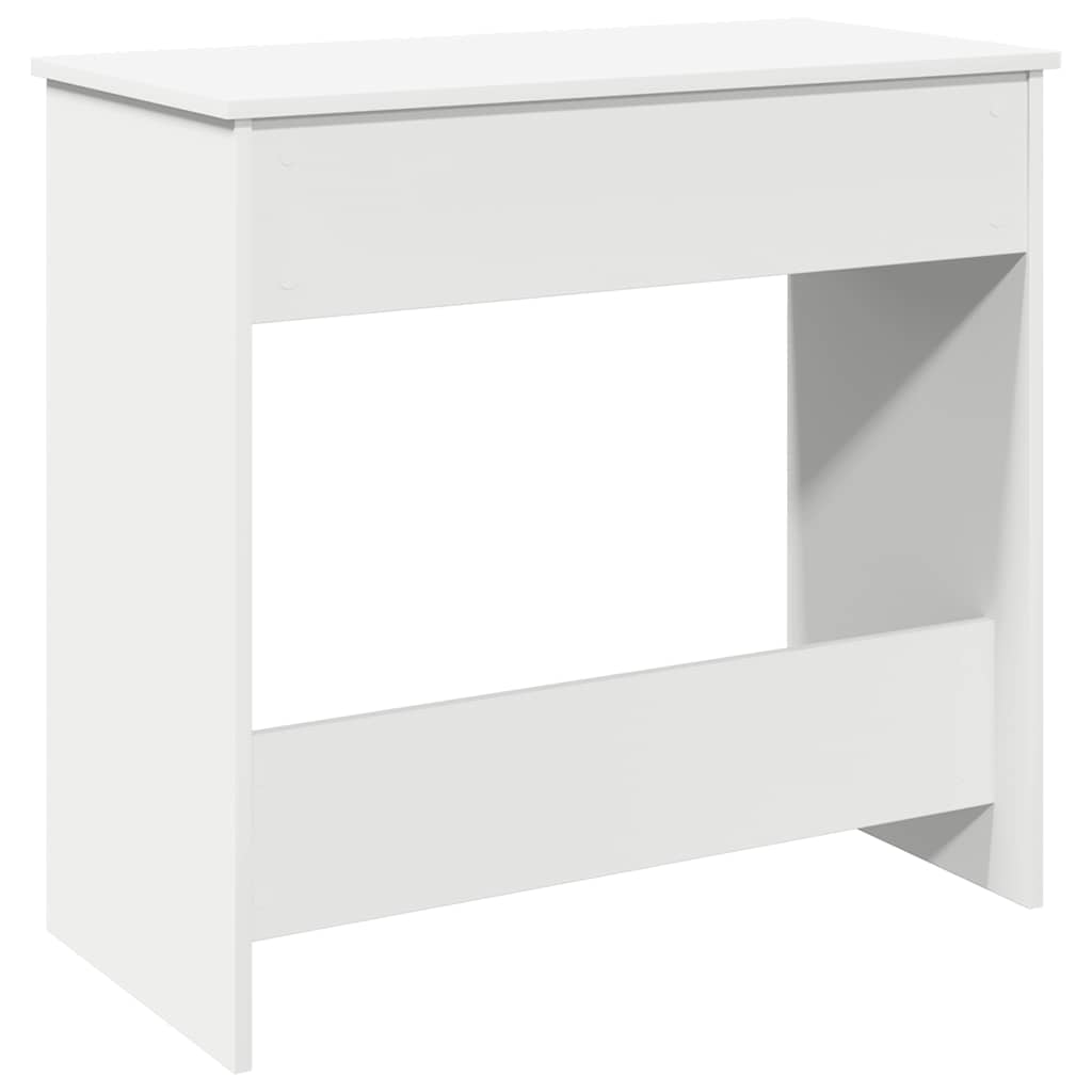 Desk White Engineered wood Medium Computer Desk Rectangular