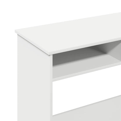 Desk White Engineered wood Medium Computer Desk Rectangular