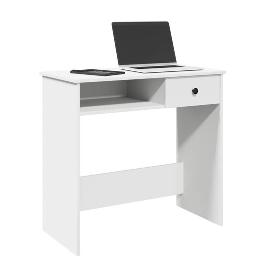Desk White Engineered wood Medium Computer Desk Rectangular
