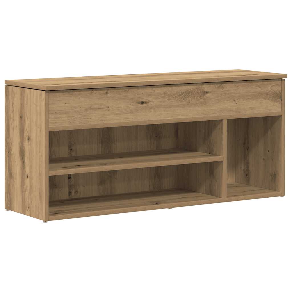 Shoe Bench Artisan Oak Engineered Wood Medium Shoe Bench