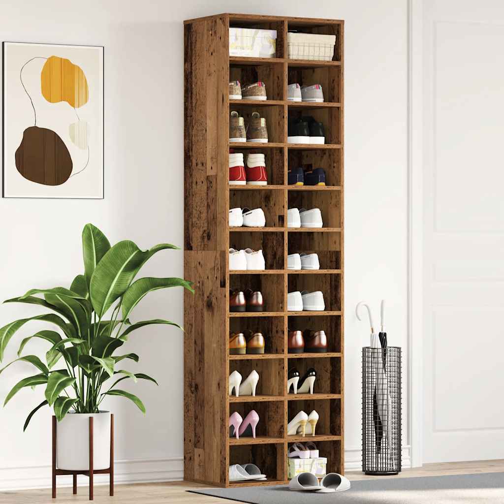 Shoe Cabinet Old wood Engineered wood Tall Shoe Cabinet