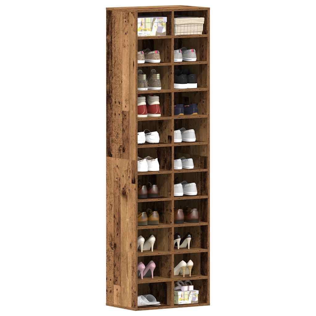 Shoe Cabinet Old wood Engineered wood Tall Shoe Cabinet