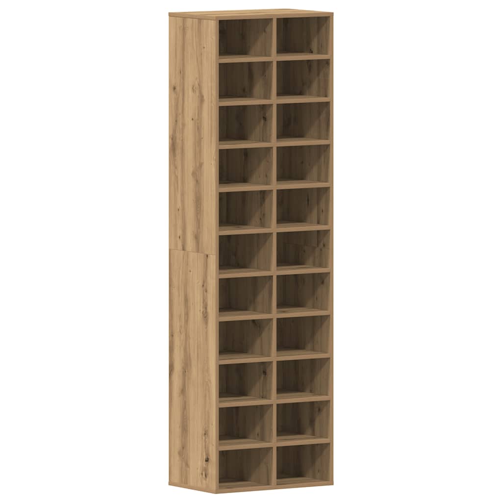Shoe Cabinet Artisan Oak Engineered Wood Tall Shoe Cabinet