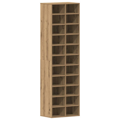 Shoe Cabinet Artisan Oak Engineered Wood Tall Shoe Cabinet