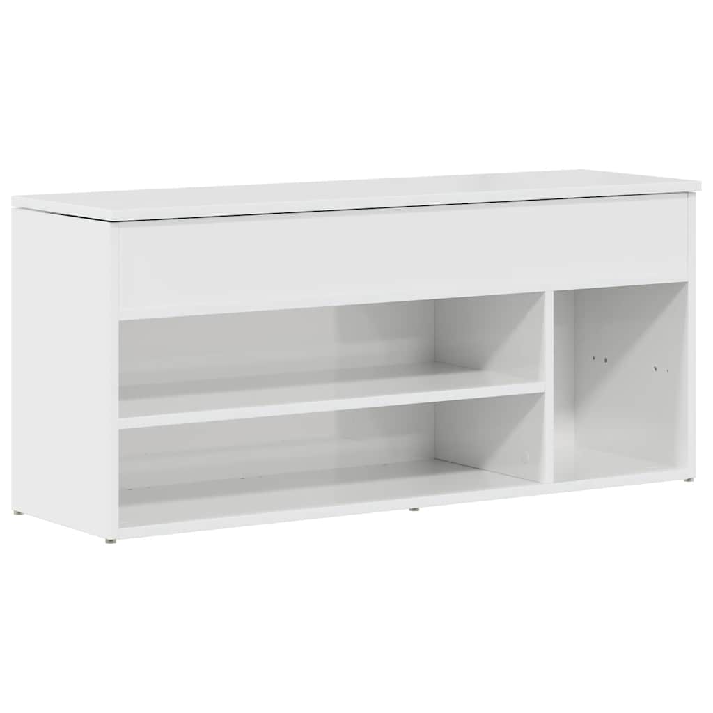 Shoe Bench High gloss white Engineered wood Standard Shoe Bench