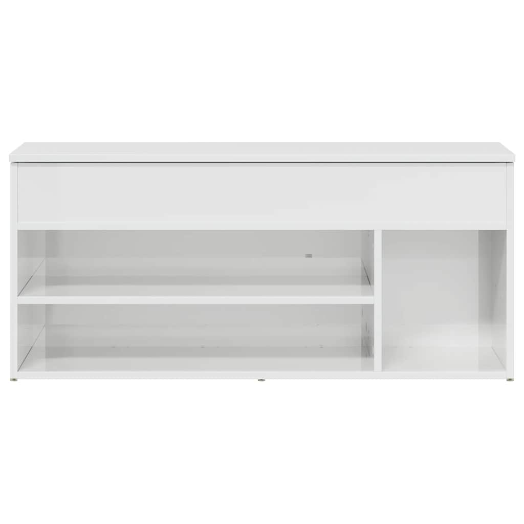 Shoe Bench High gloss white Engineered wood Standard Shoe Bench