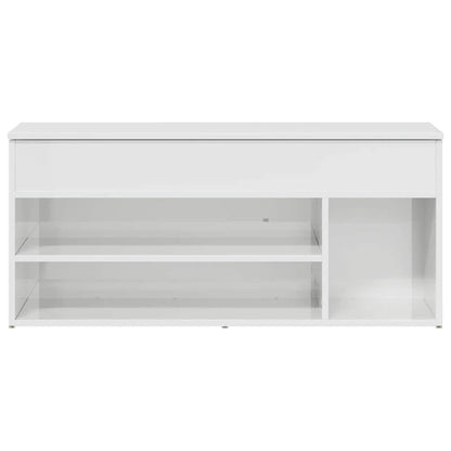 Shoe Bench High gloss white Engineered wood Standard Shoe Bench