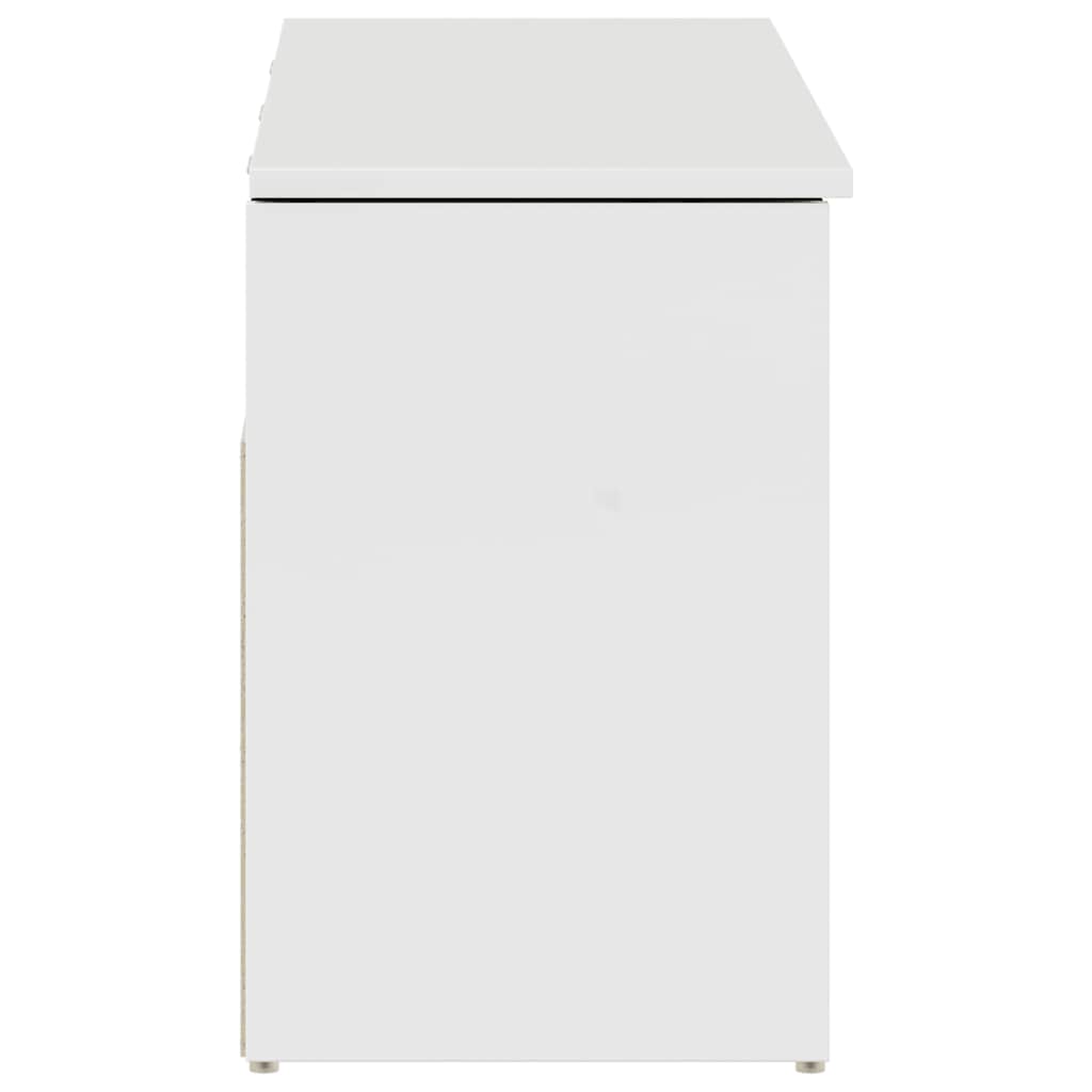 Shoe Bench High gloss white Engineered wood Standard Shoe Bench