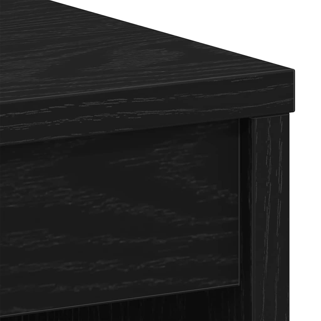 Desk Black Oak 35.4x15.7x28.3" Engineered Wood