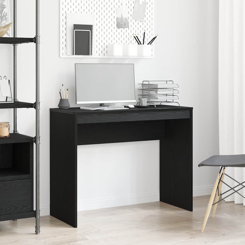 Desk Black Oak 35.4x15.7x28.3" Engineered Wood