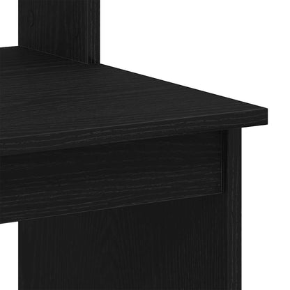 Desk with Shelves Black Oak 40.2x17.7x58.3" Engineered Wood