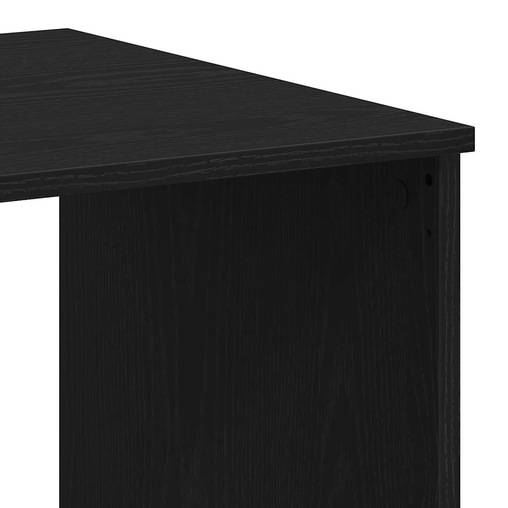 Desk with Drawers Black Oak 40.2x19.7x29.9" Engineered Wood