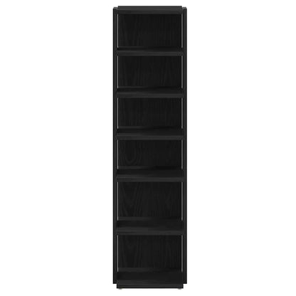 Shoe Cabinet Black Oak 9.8x10.6x40.2" Engineered Wood