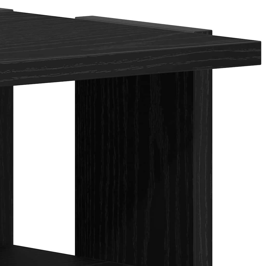 Shoe Cabinet Black Oak 9.8x10.6x40.2" Engineered Wood