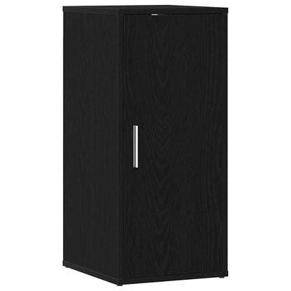 Shoe Cabinet Black Oak Engineered Wood Small Wall mounting