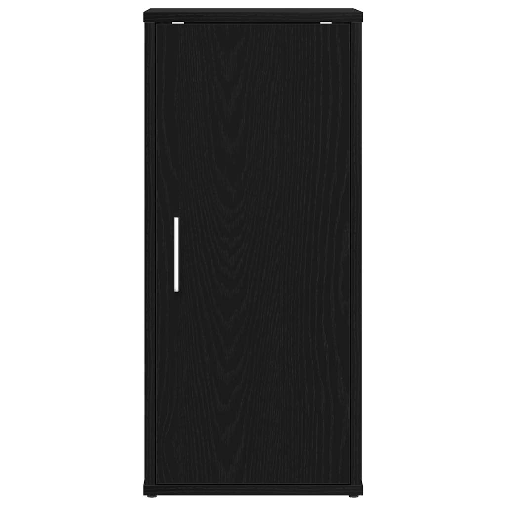 Shoe Cabinet Black Oak Engineered Wood Small Wall mounting