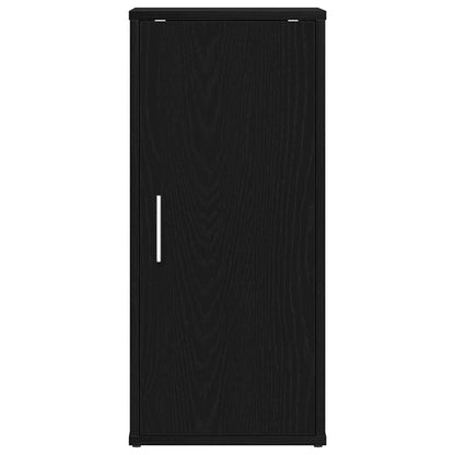 Shoe Cabinet Black Oak Engineered Wood Small Wall mounting