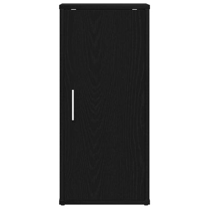 Shoe Cabinet Set of 2 Black Oak Engineered Wood Compact