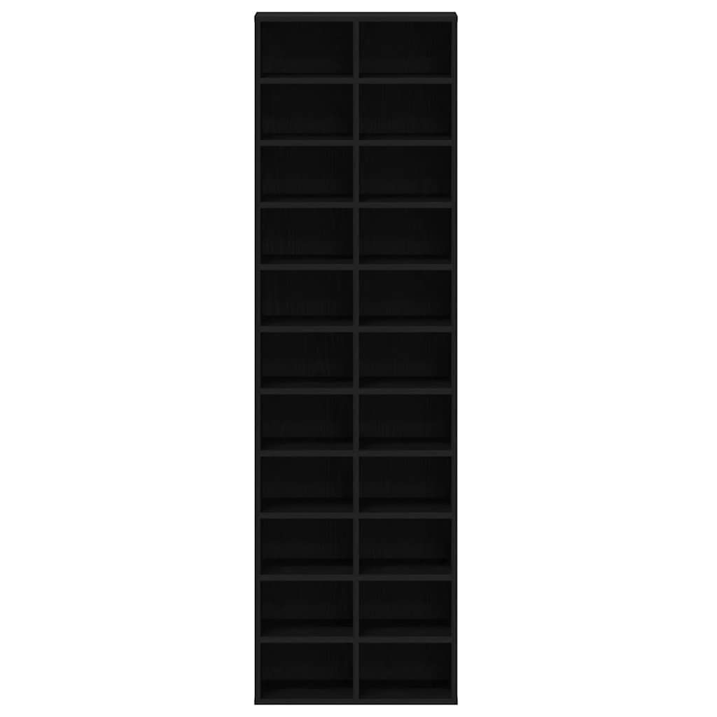 Shoe Cabinet Black Oak Engineered Wood Slim Shoe Cabinet