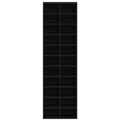 Shoe Cabinet Black Oak Engineered Wood Slim Shoe Cabinet