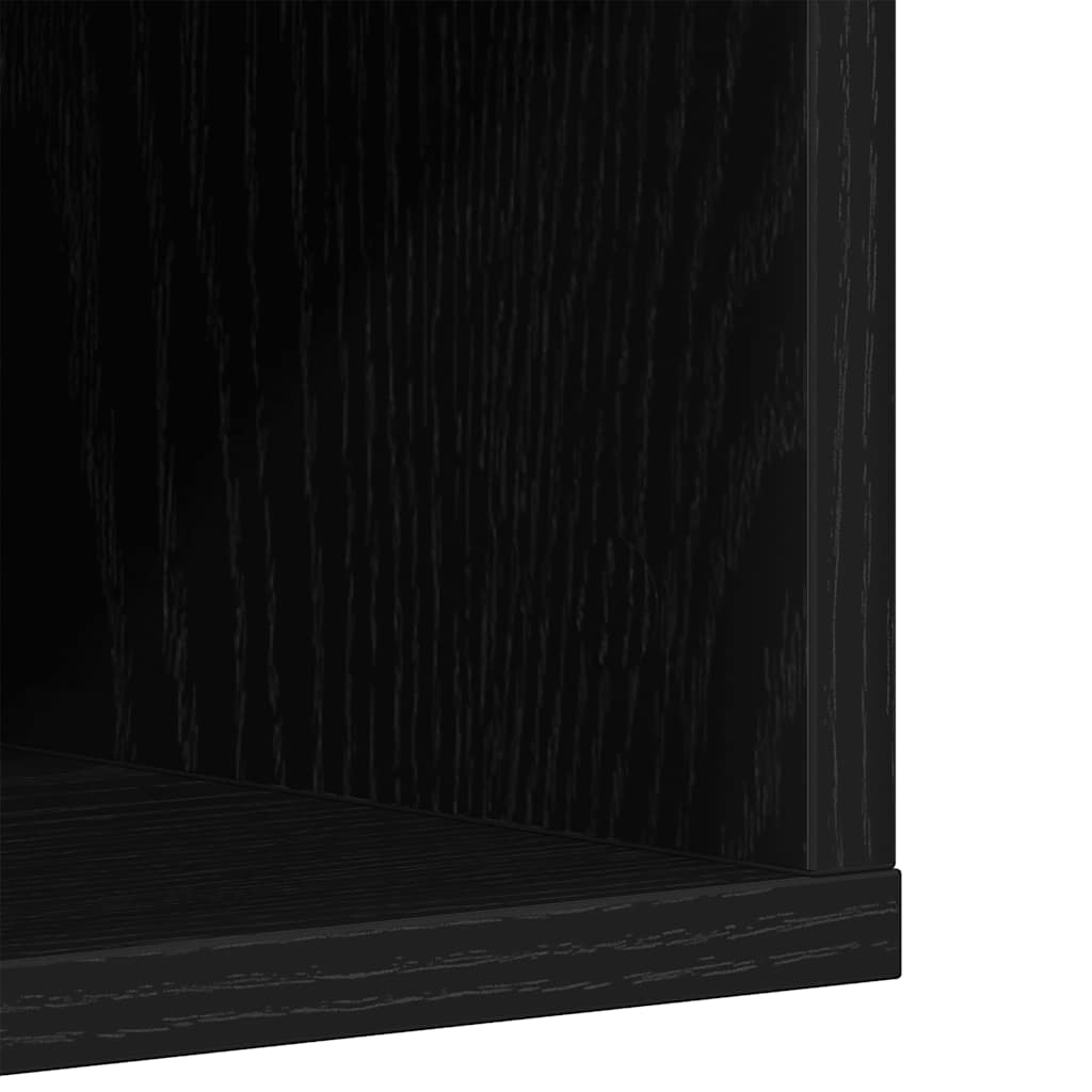 Shoe Cabinet Black Oak Engineered Wood Slim Shoe Cabinet
