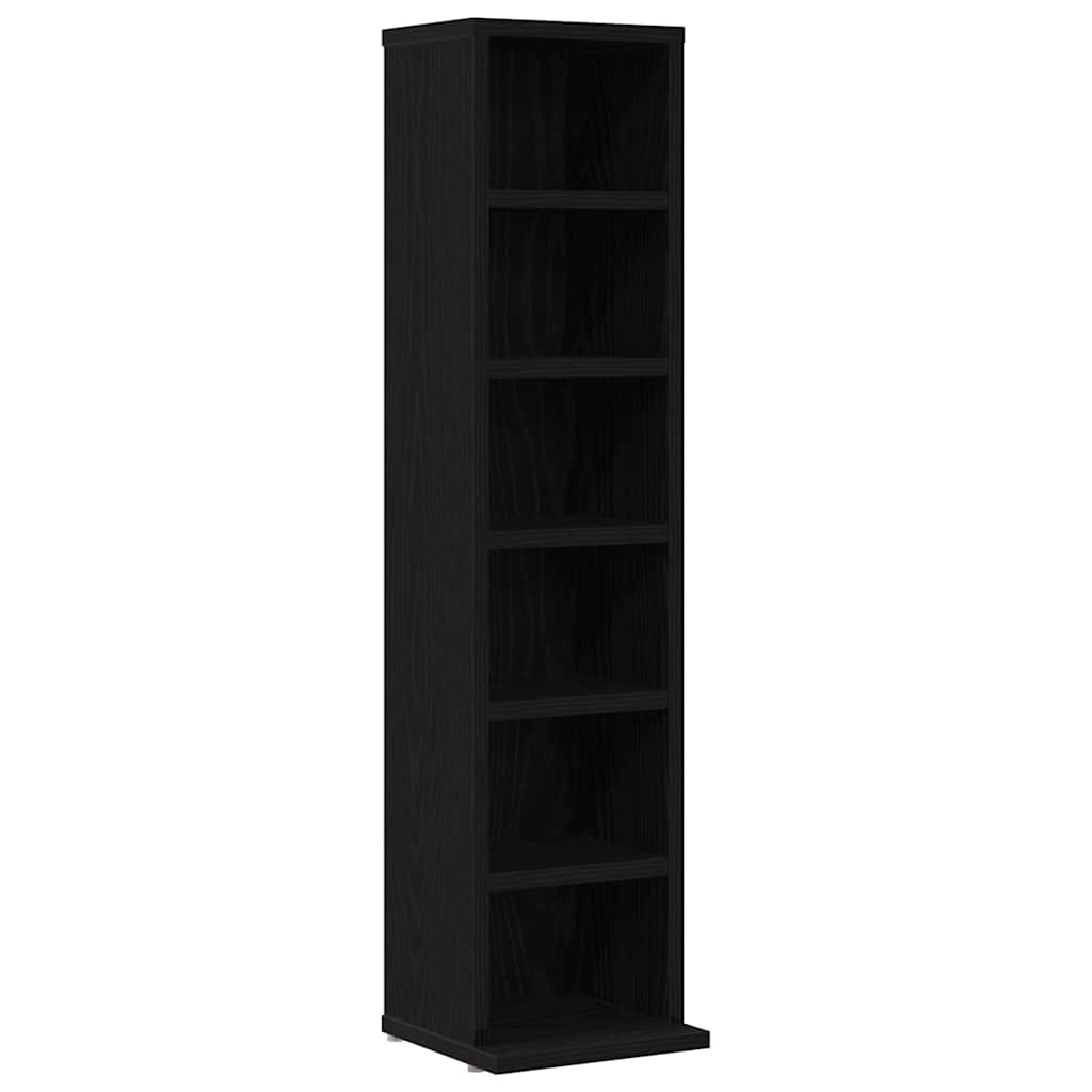 CD Cabinet Black Oak 8.3x7.9x34.6" Engineered Wood