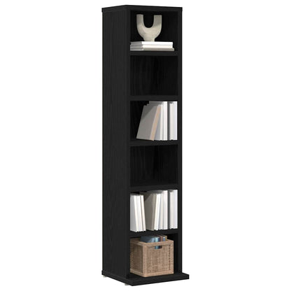 CD Cabinet Black Oak 8.3x7.9x34.6" Engineered Wood