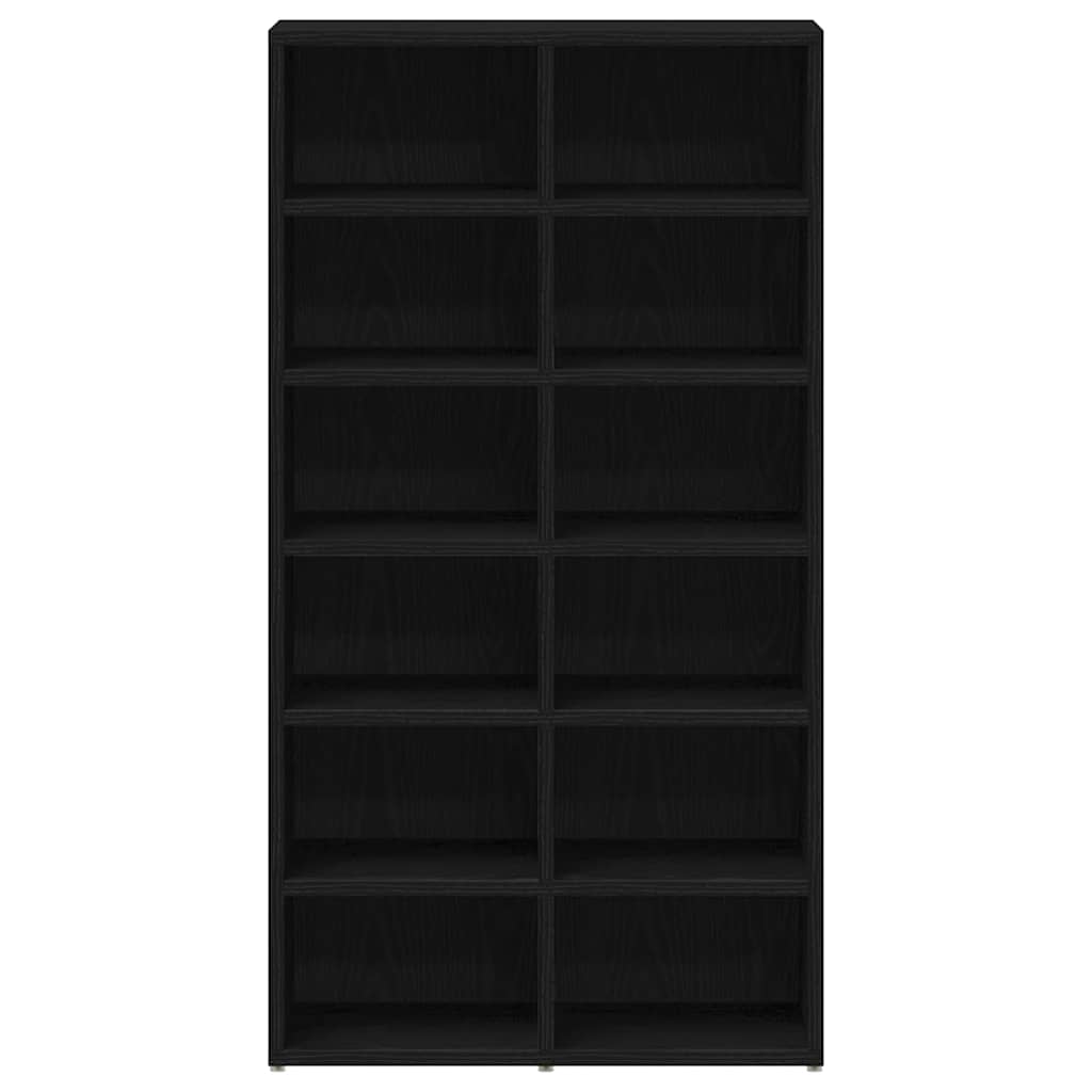Shoe Rack Black oak Engineered wood 21.3 x 13.4 x 39.6 in
