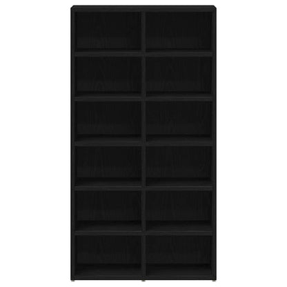 Shoe Rack Black oak Engineered wood 21.3 x 13.4 x 39.6 in