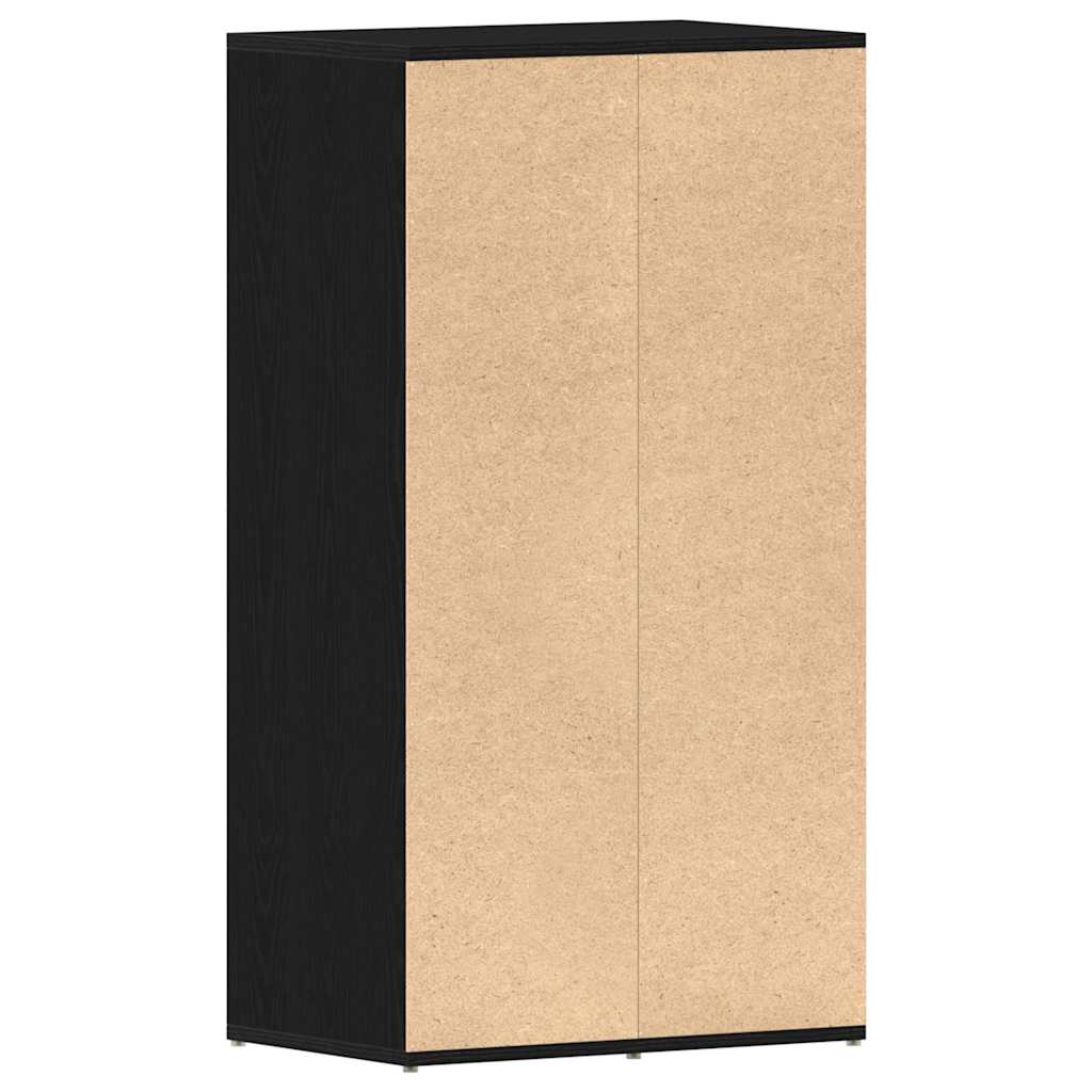 Shoe Rack Black oak Engineered wood 21.3 x 13.4 x 39.6 in