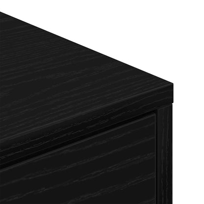 Shoe Rack Black Oak 23.62 x 13.78 x 33.07 in Engineered Wood