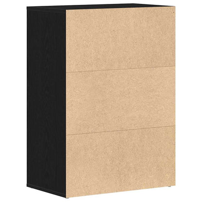 Shoe Rack Black Oak 23.62 x 13.78 x 33.07 in Engineered Wood