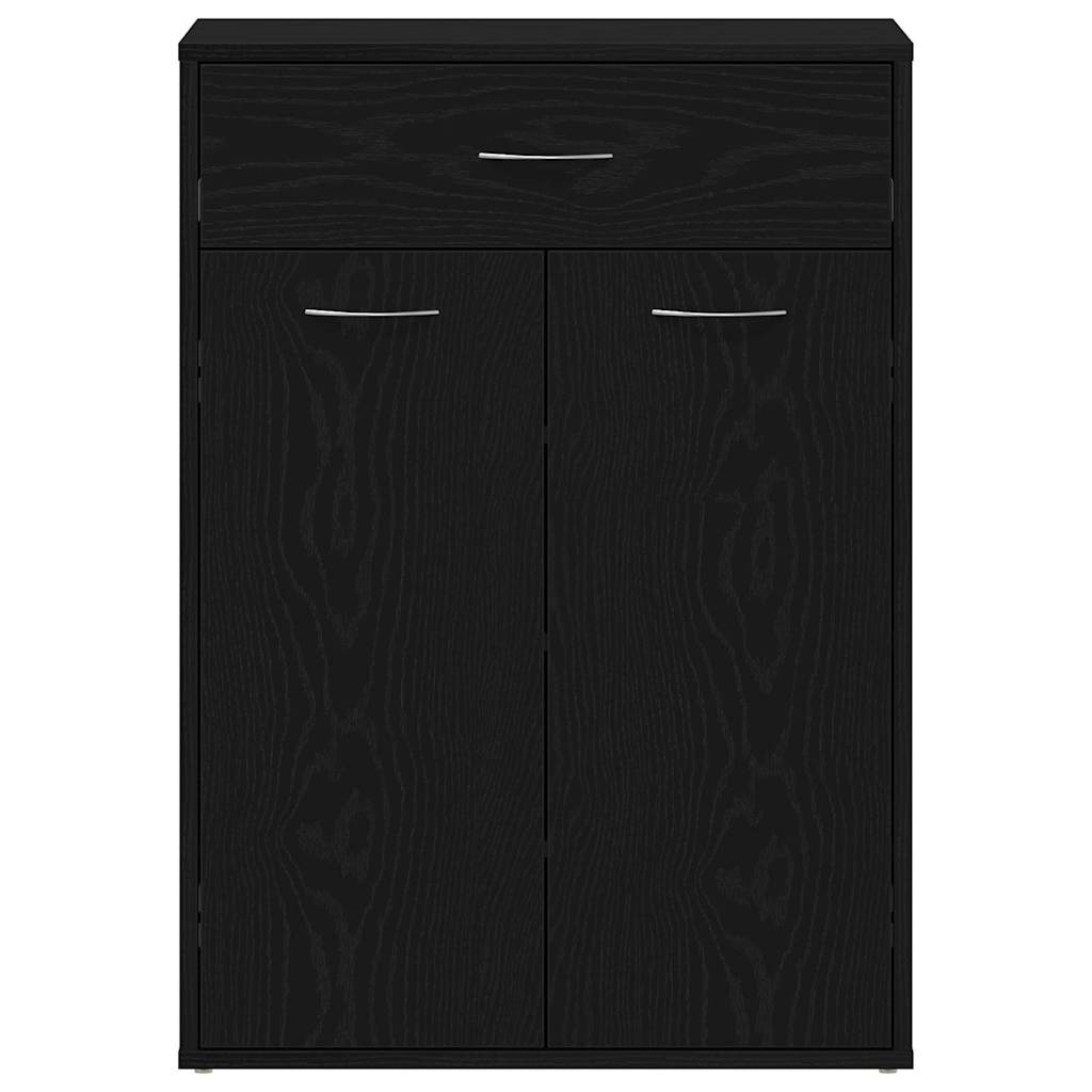 Shoe Rack Black Oak 23.62 x 13.78 x 33.07 in Engineered Wood