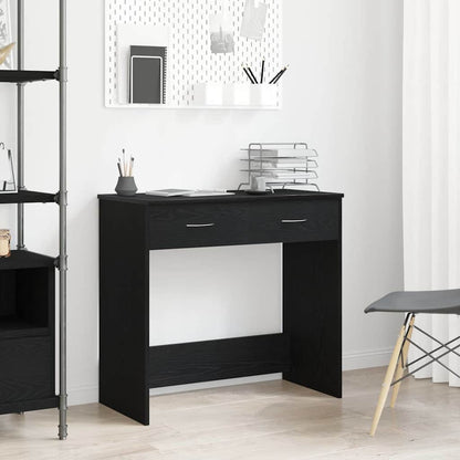 Desk Black Oak 31.50 x 15.75 x 29.53 in Engineered Wood