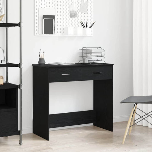 Desk Black Oak 31.50 x 15.75 x 29.53 in Engineered Wood