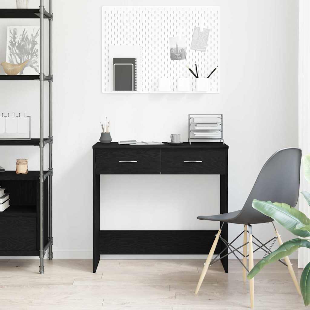Desk Black Oak 31.50 x 15.75 x 29.53 in Engineered Wood