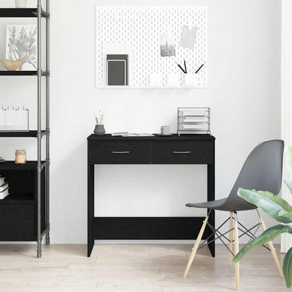 Desk Black Oak 31.50 x 15.75 x 29.53 in Engineered Wood