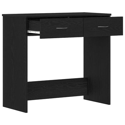 Desk Black Oak 31.50 x 15.75 x 29.53 in Engineered Wood