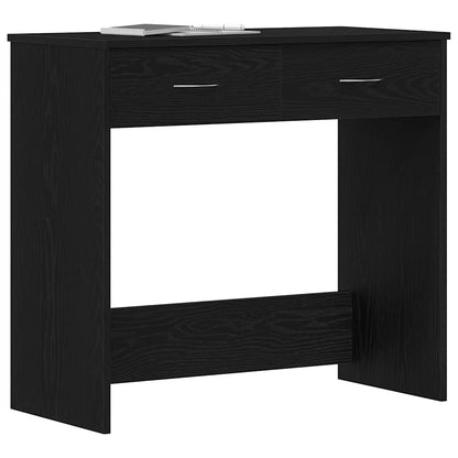 Desk Black Oak 31.50 x 15.75 x 29.53 in Engineered Wood