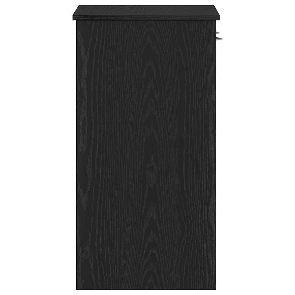 Desk Black Oak 31.50 x 15.75 x 29.53 in Engineered Wood
