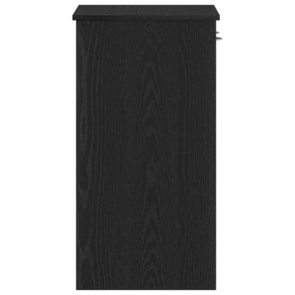 Desk Black Oak 31.50 x 15.75 x 29.53 in Engineered Wood
