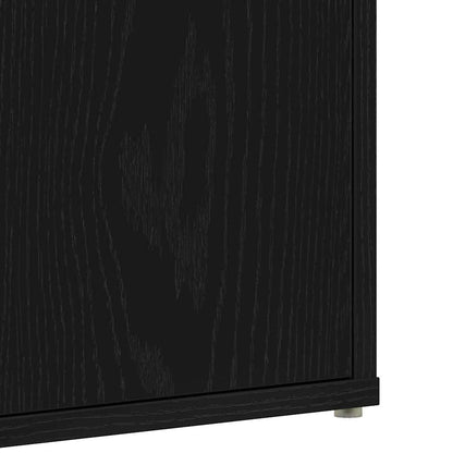 Shoe Cabinet Black Oak 23.62 x 13.78 x 27.56 in Engineered Wood