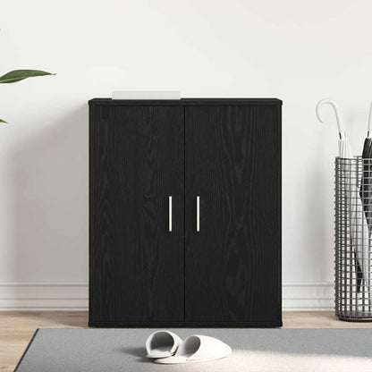 Shoe Cabinet Black Oak 23.62 x 13.78 x 27.56 in Engineered Wood