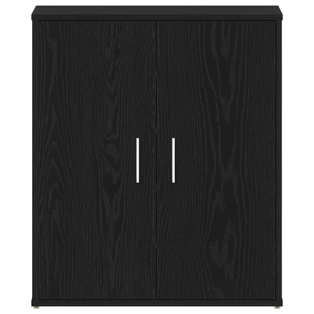 Shoe Cabinet Black Oak 23.62 x 13.78 x 27.56 in Engineered Wood