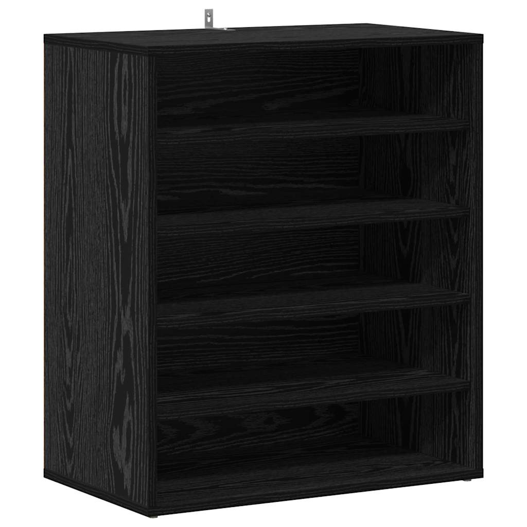 Shoe Cabinet Black Oak 23.62 x 13.78 x 27.56 in Engineered Wood